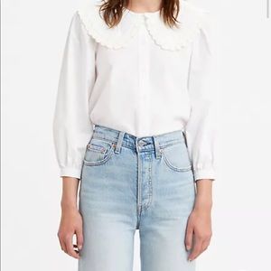 Levi’s Mimi Collar Button-Up Blouse